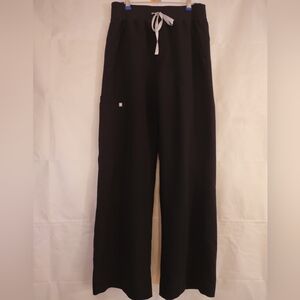 Figs Black High Waisted Isabel Wide Leg